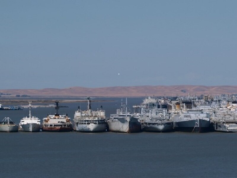 ships docked in a harbor