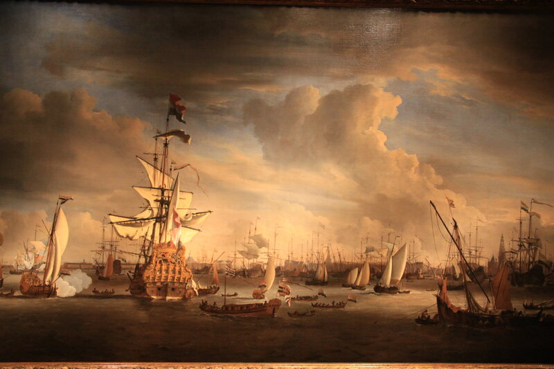Ships in a Harbor — Brown