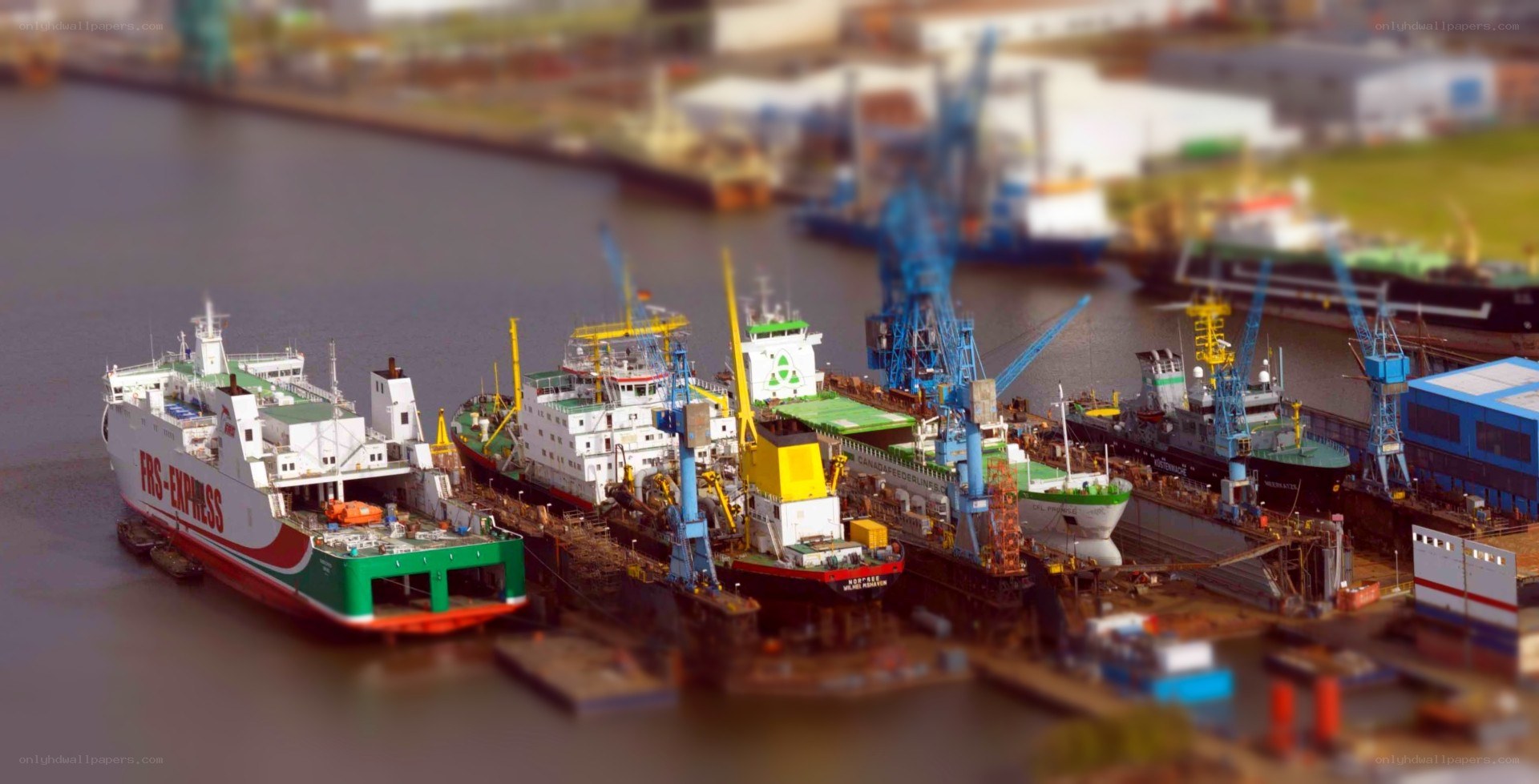 ships in a shipyard