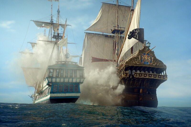 Ships in Battle — Blue, Dramatic