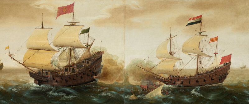 Ships in Battle — Brown
