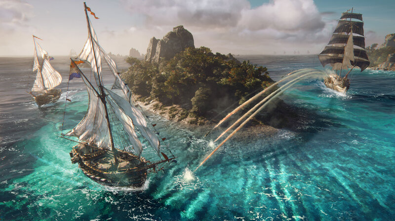 Ships in Ocean Battle