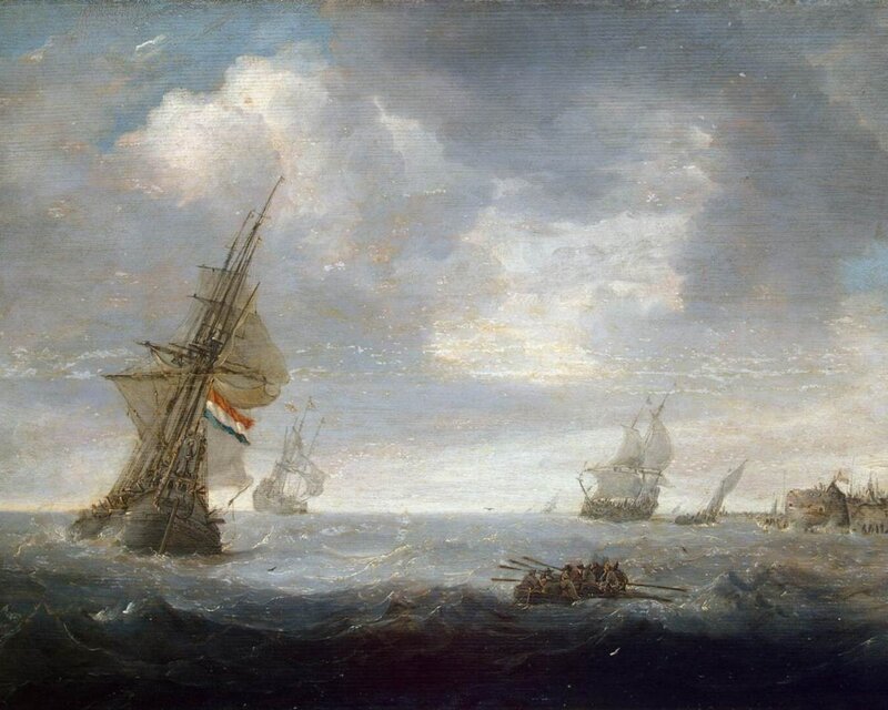 Ships in Rough Sea