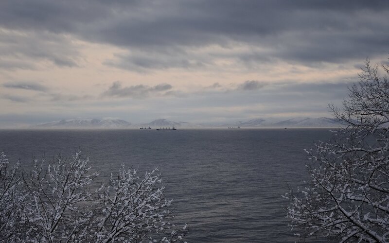 Ships on Snowy Sea