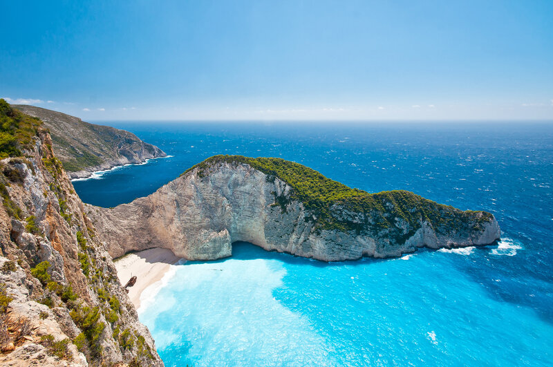 Shipwreck at Navagio Beach — Blue, Serene