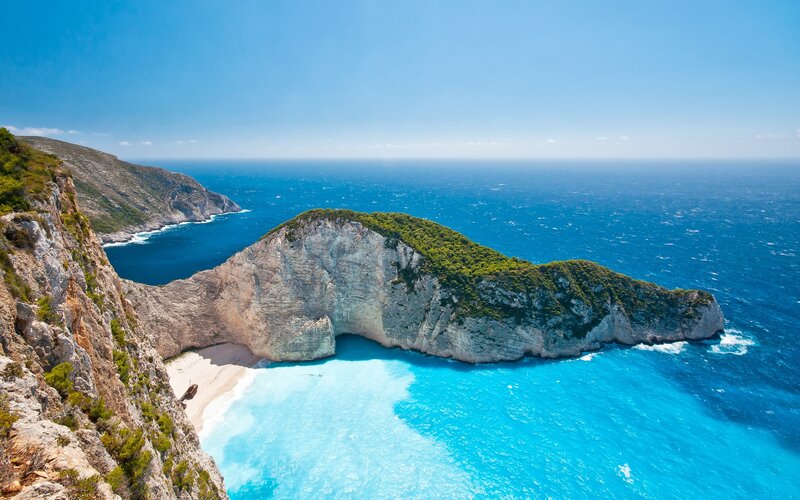 Shipwreck at Navagio Beach — Blue