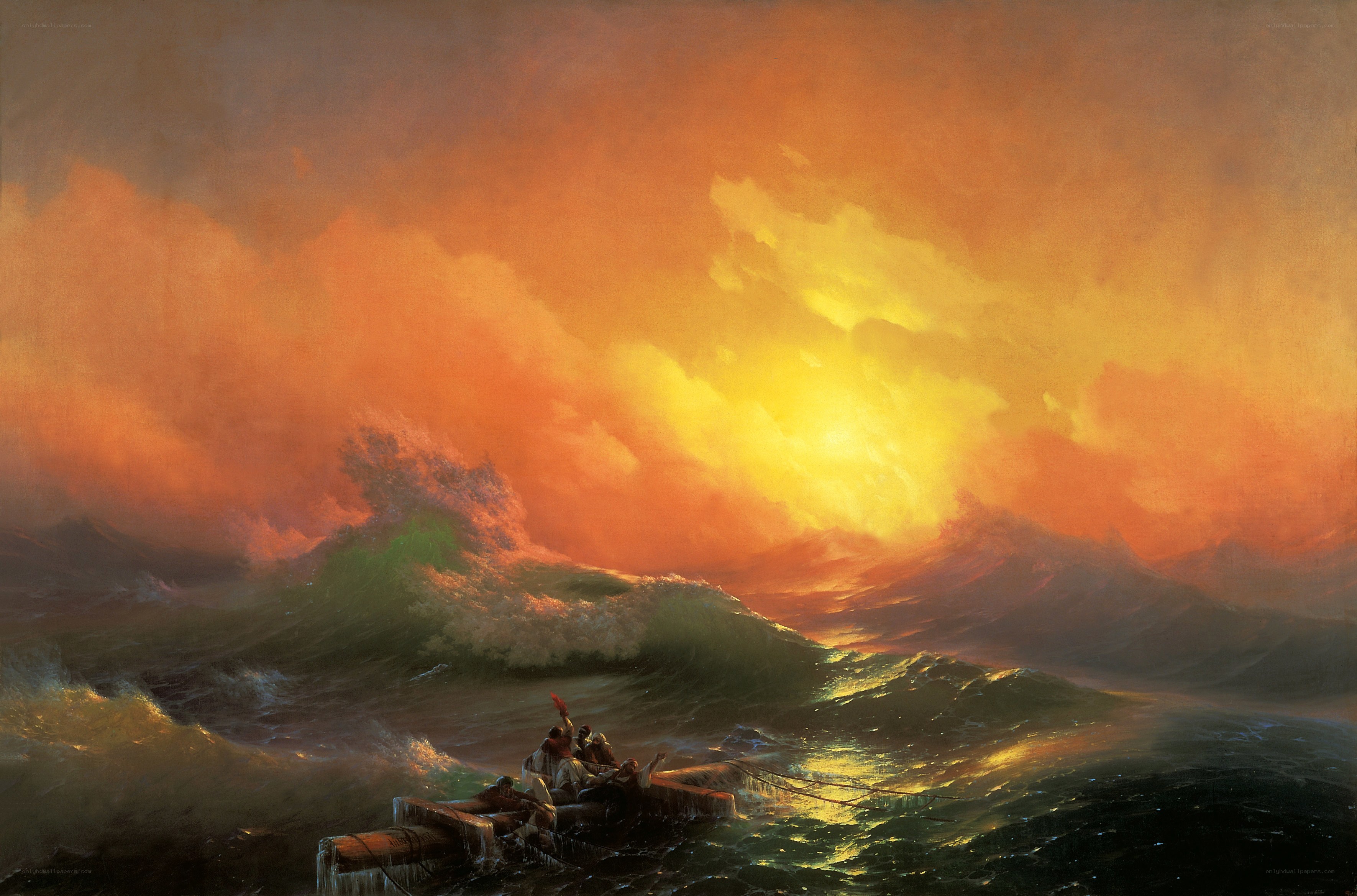 Shipwreck at sunset