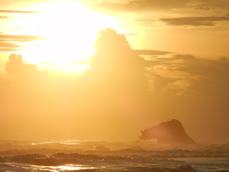 Shipwreck at Sunset — Orange