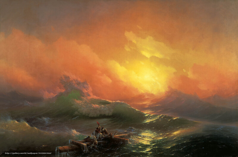 Shipwreck at Sunset