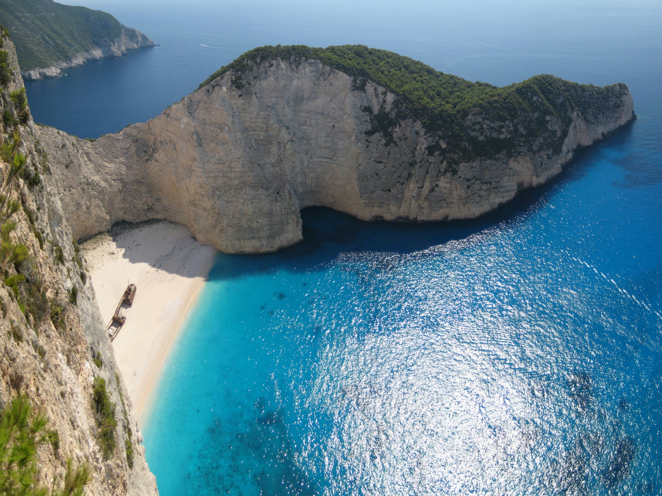 Shipwreck beach in Zakynthos