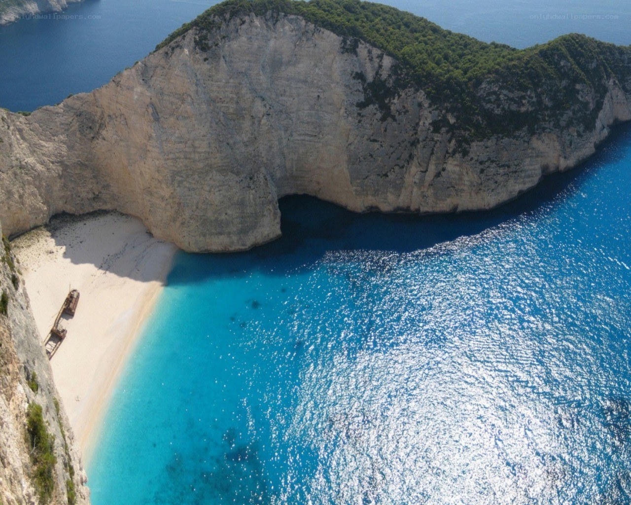 Shipwreck beach in Zakynthos