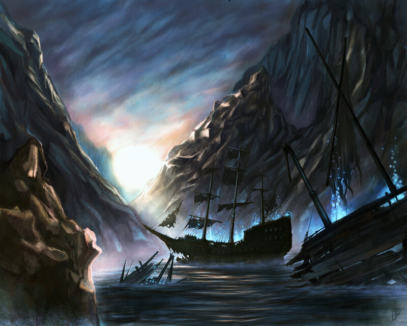 Shipwreck in a Canyon