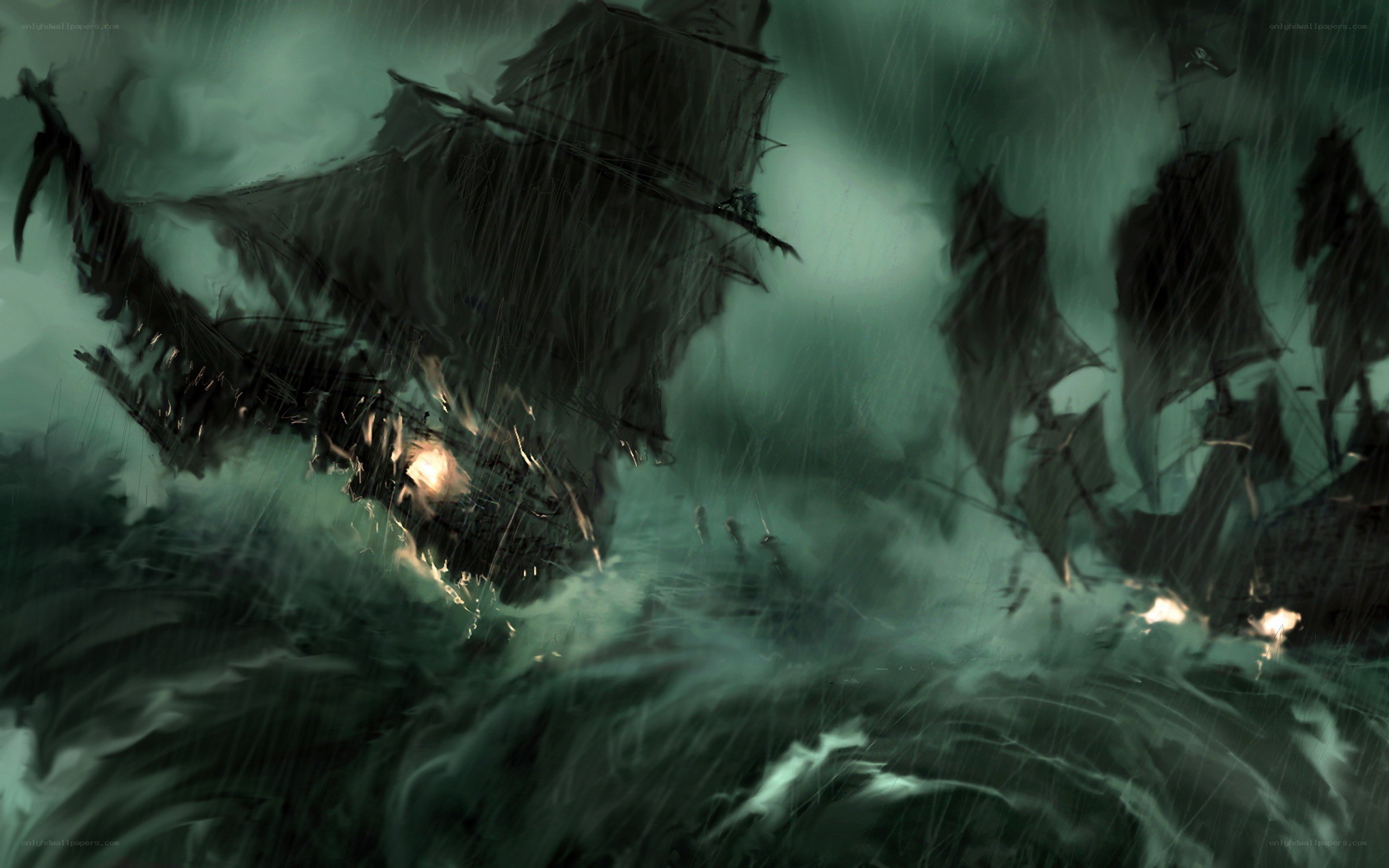 Shipwreck in a storm