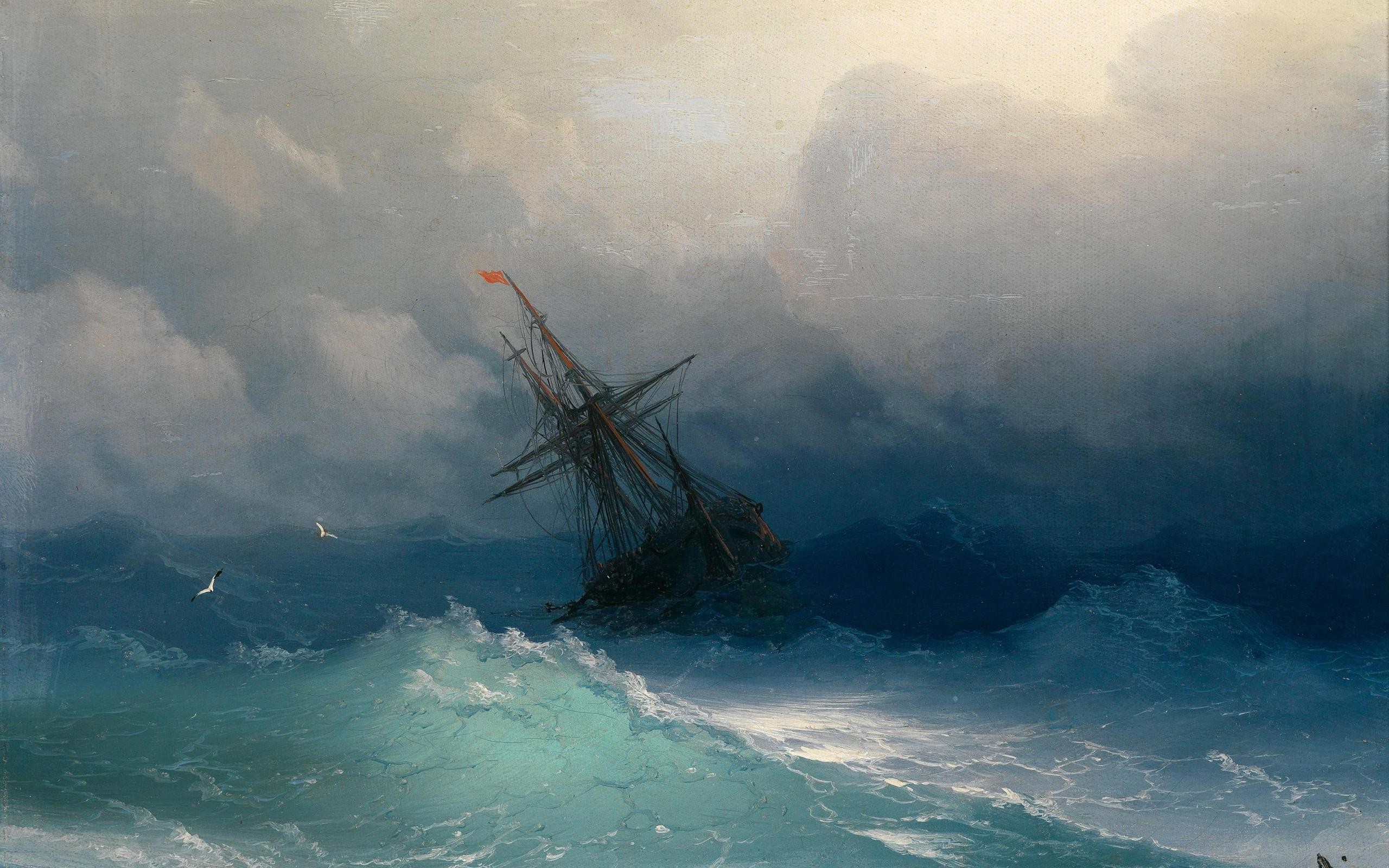 Shipwreck in a storm