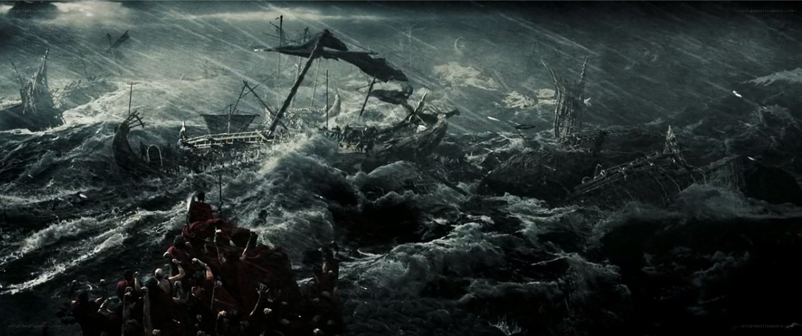 Shipwreck in a storm