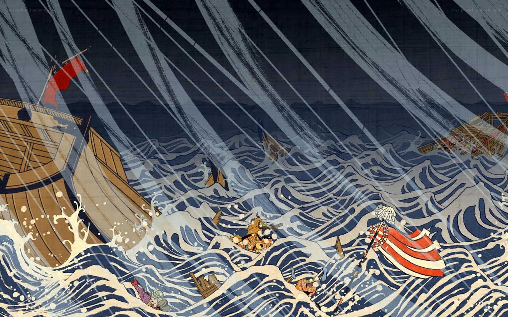 Shipwreck in a storm