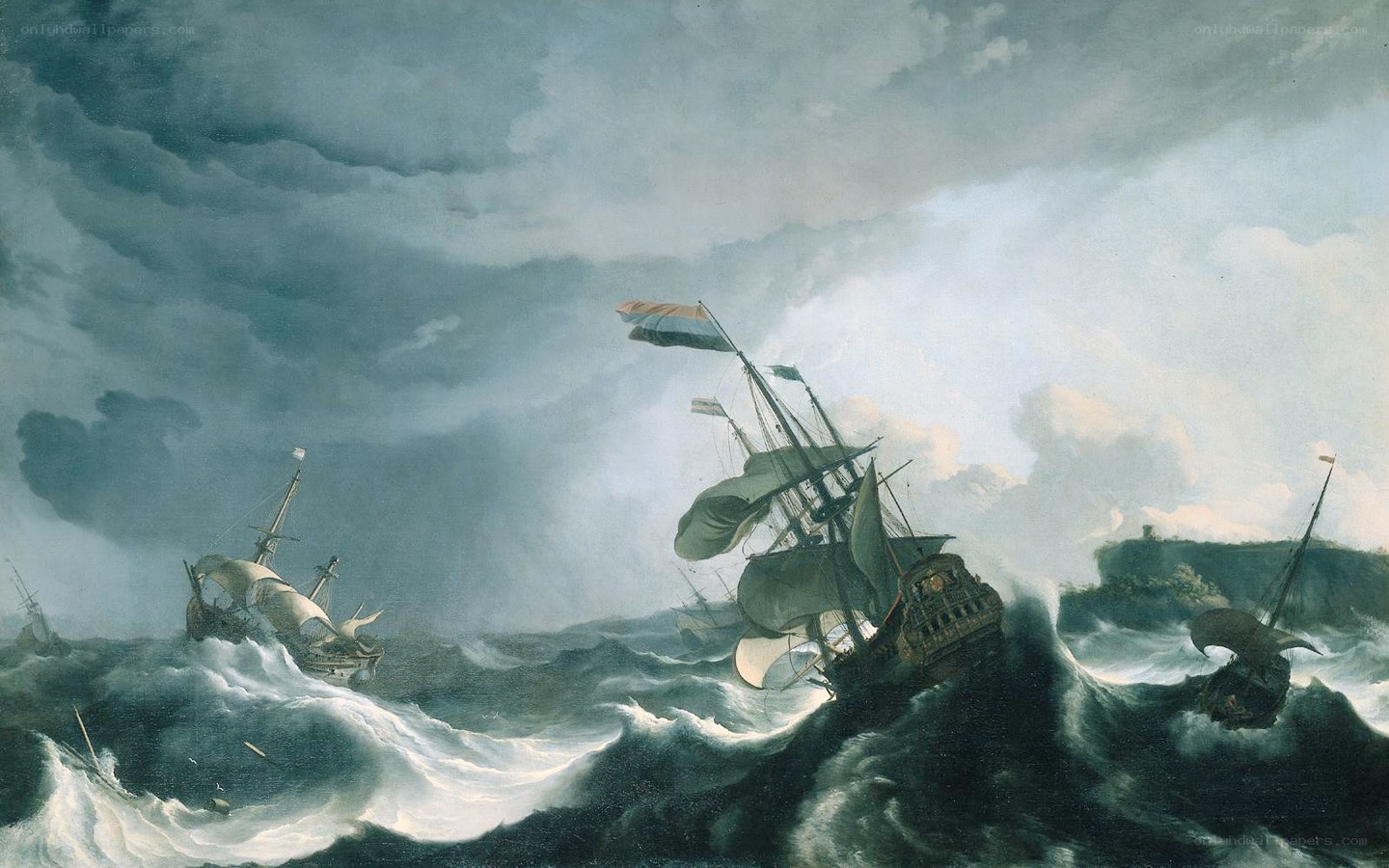 Shipwreck in a storm
