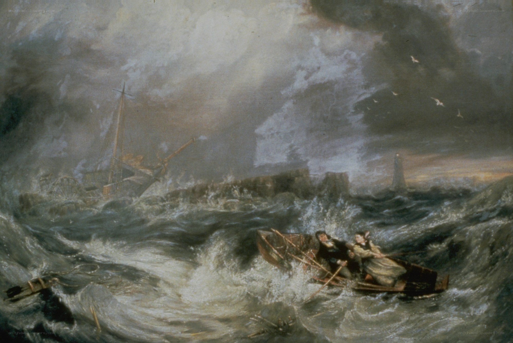 Shipwreck in a storm