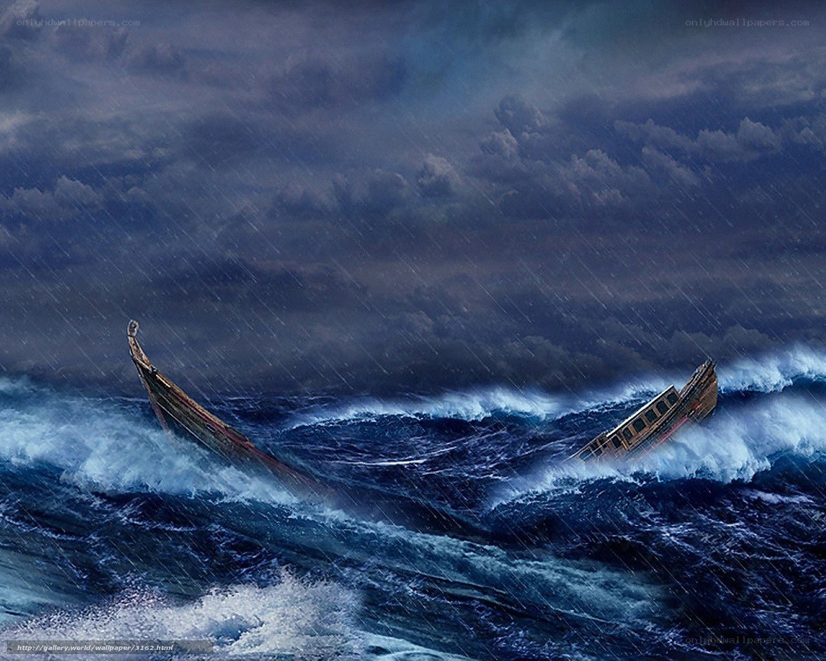 Shipwreck in a storm