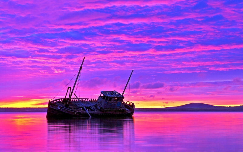 Shipwreck in Calm Water