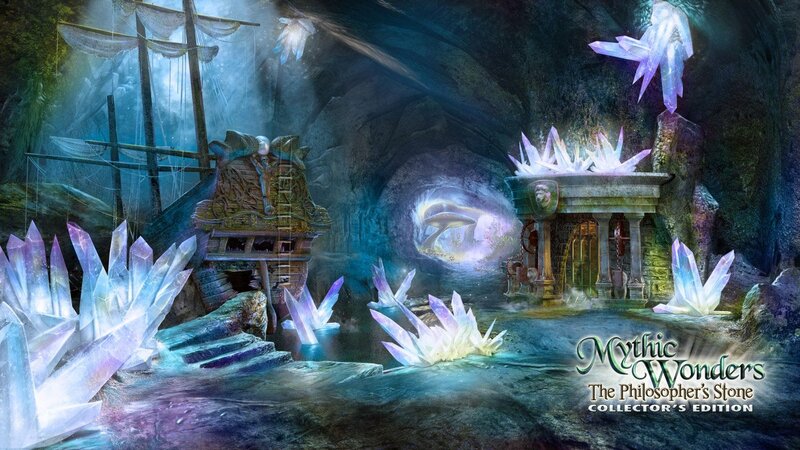 Shipwreck in Cave — Blue, Mystical