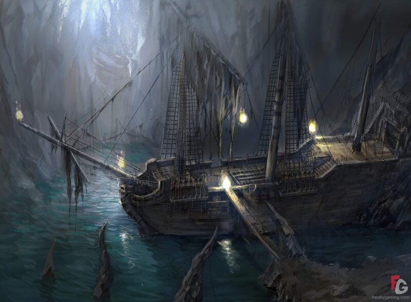 Shipwreck in Cave — Gray