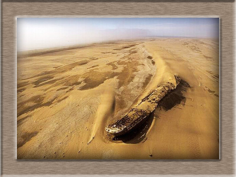 Shipwreck in Desert — Brown