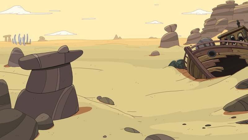 Shipwreck in Desert — Yellow, Desolate