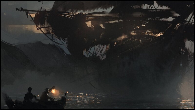 Shipwreck in Fog — Black