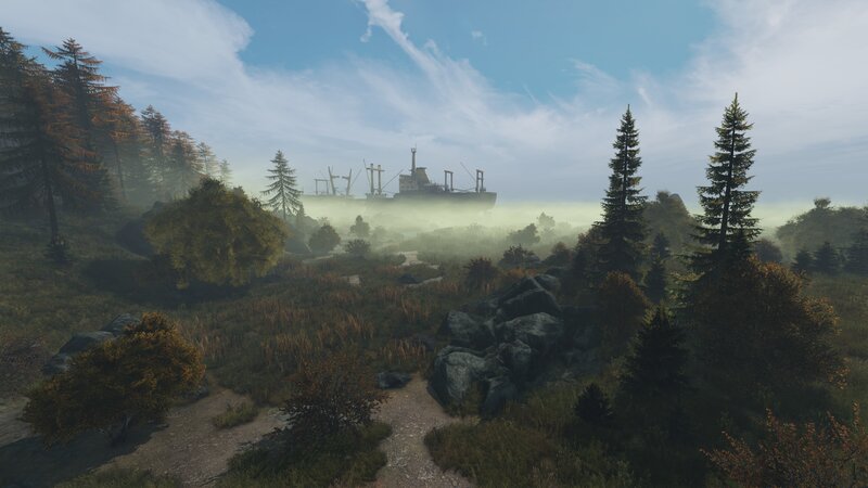 Shipwreck in Forest — Green