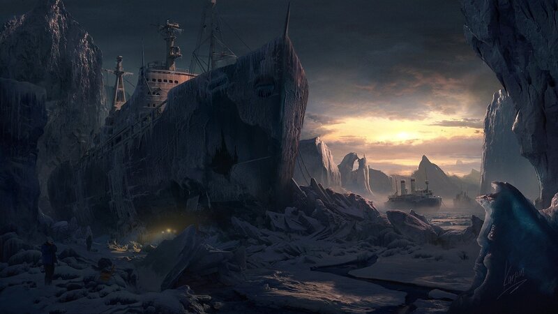 Shipwreck in Ice — Blue