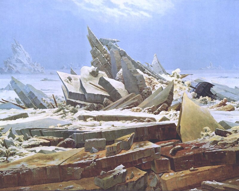 Shipwreck in Ice — White, Dramatic