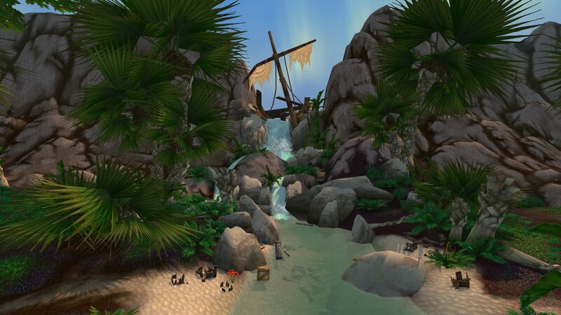 Shipwreck in Jungle Stream