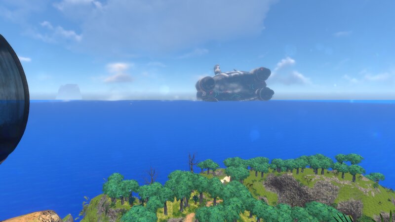 Shipwreck in Ocean — Blue, Serene, Afternoon