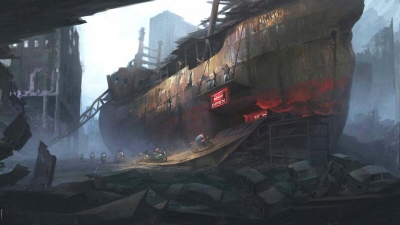 Shipwreck in Ruined City