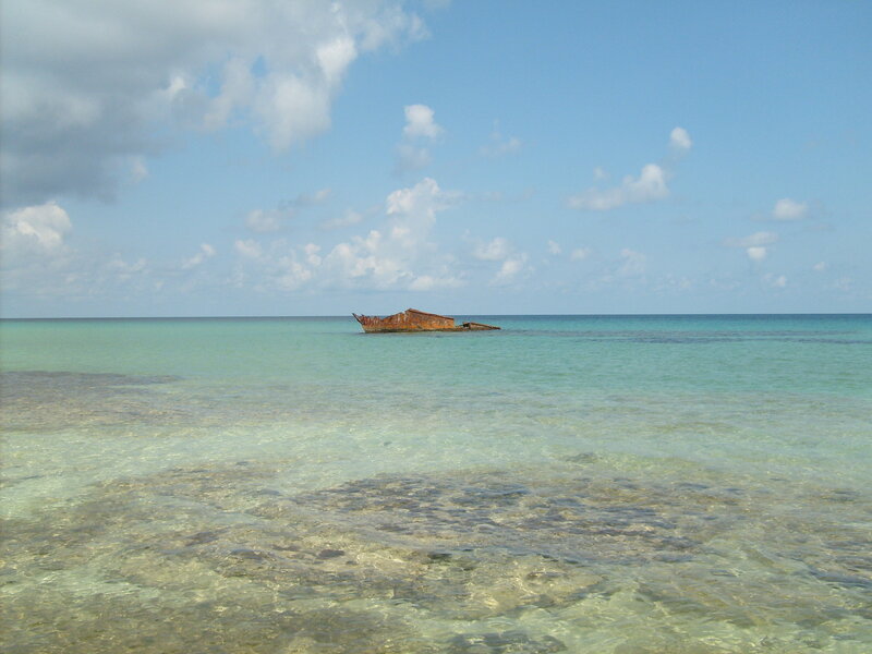 Shipwreck in Shallow Water — Blue