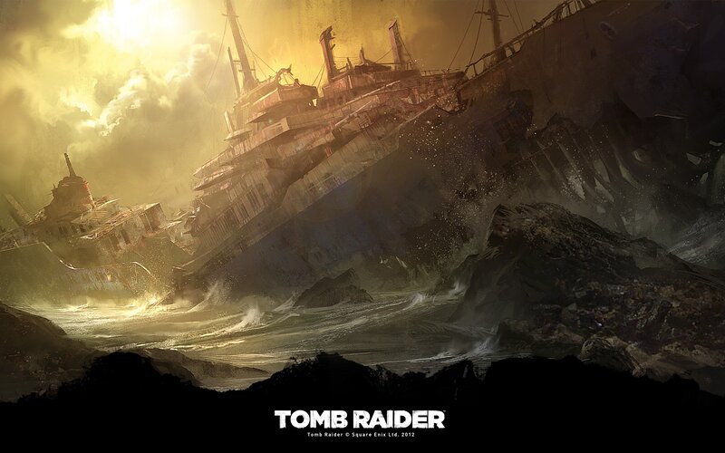Shipwreck in Storm — Yellow, Dramatic