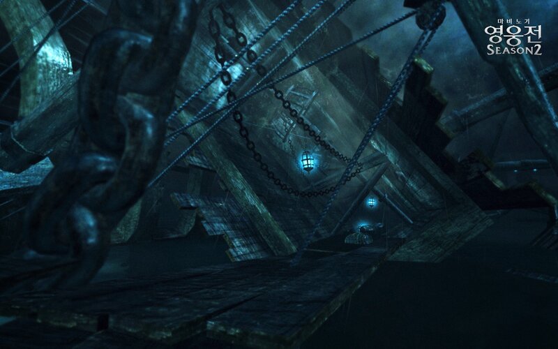 shipwreck interior scene