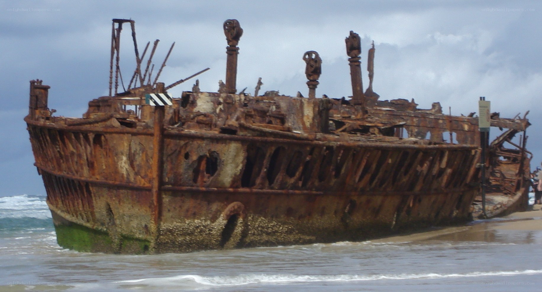 shipwreck on a beach