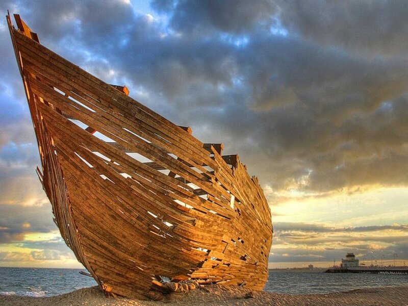 shipwreck on a beach