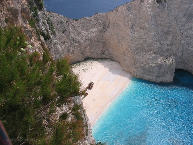 shipwreck on a secluded beach