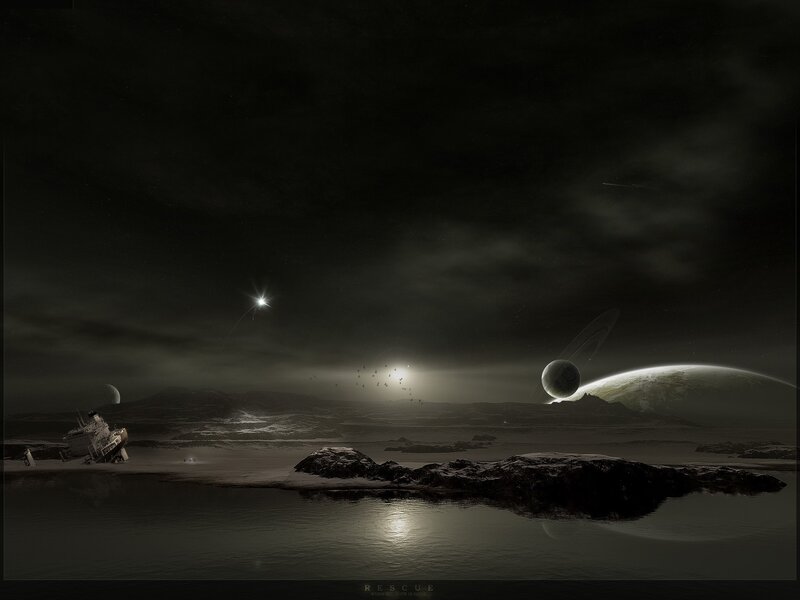 Shipwreck on Alien Shore — Black