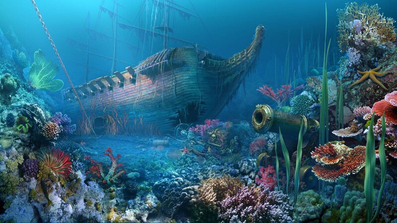 Shipwreck on Coral Reef