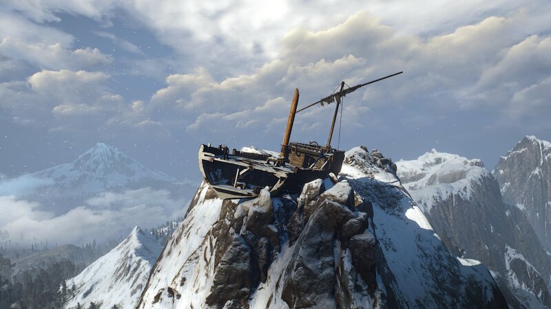 Shipwreck on Mountain Peak