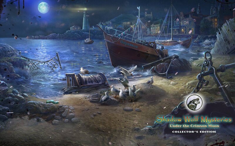 Shipwreck on Rocky Shore — Blue, Dramatic, Mysterious