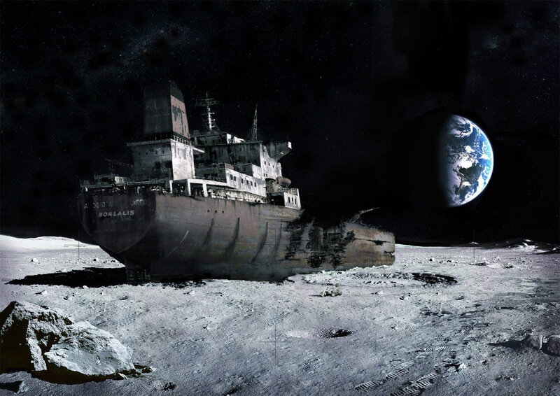 shipwreck on the moon