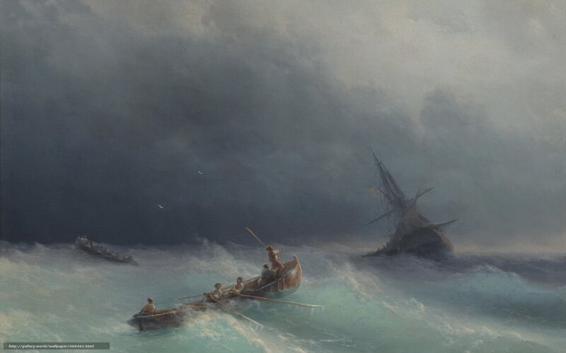 Shipwreck rescue at sea