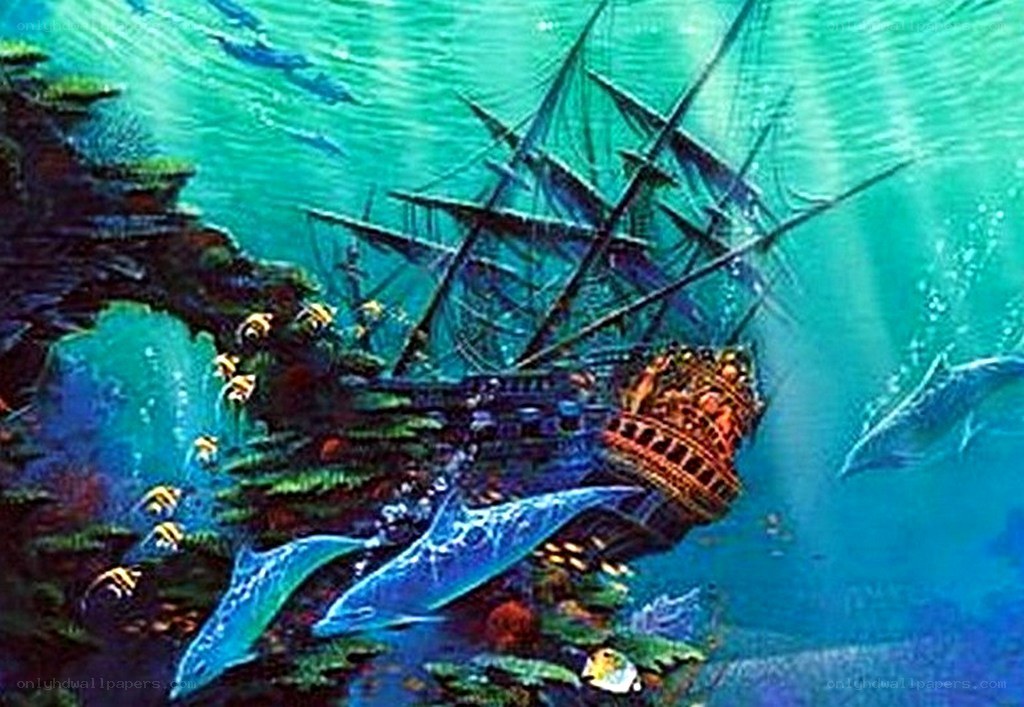 shipwreck under sea