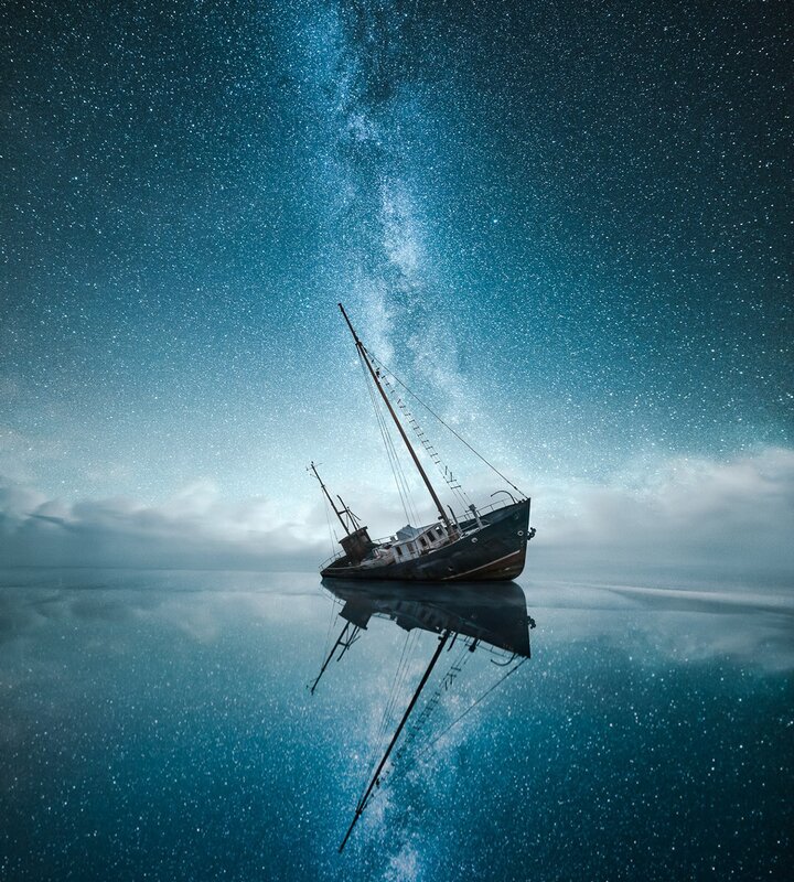 Shipwreck under Stars