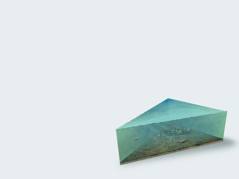 Shipwreck Underwater — Blue, Serene, Afternoon